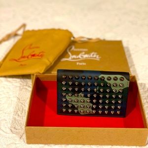 Christian Louboutin Sifnos Studded Leather Bifold Wallet